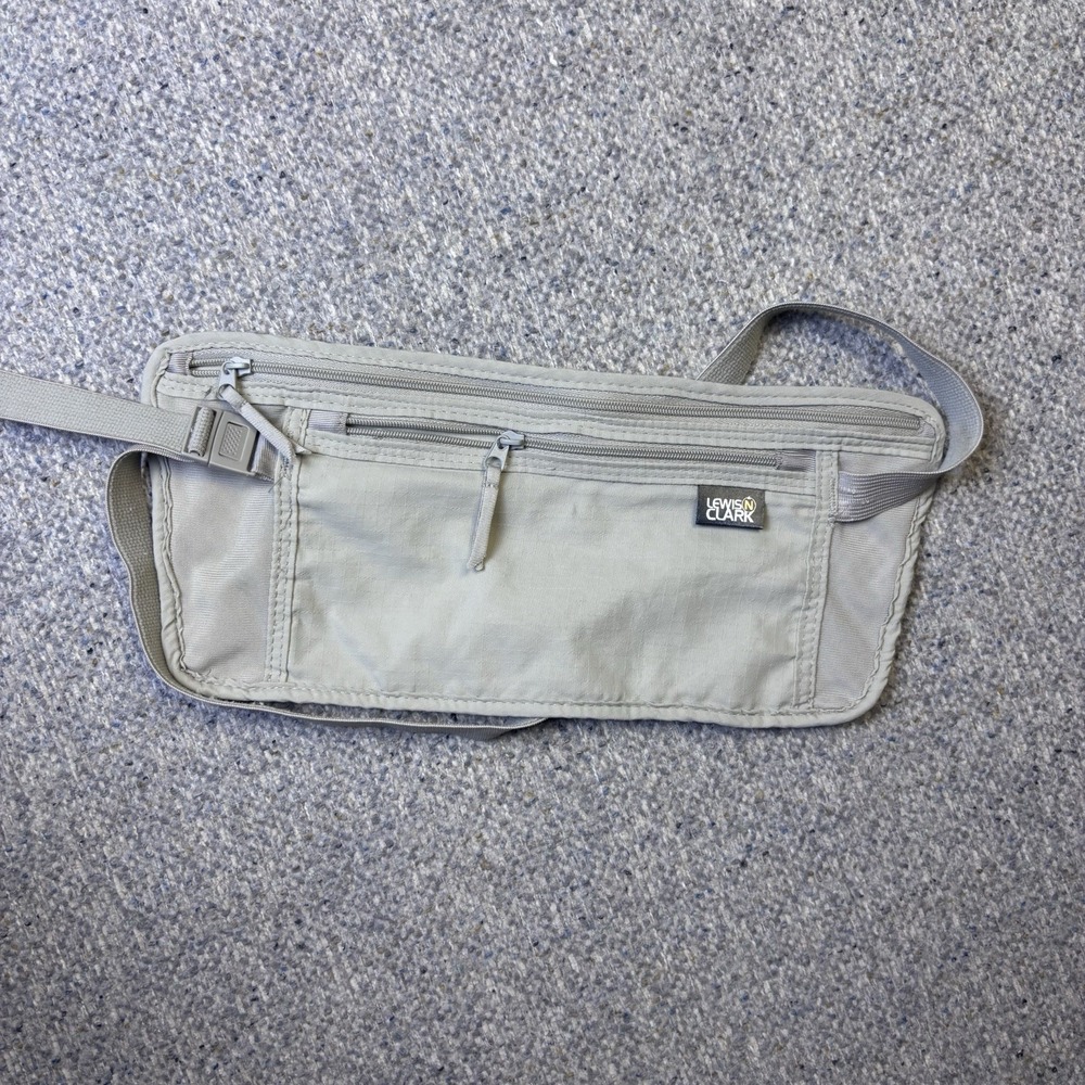 Lewis N Clark Waist Money Belt Wallet Passport hiking Fit waist